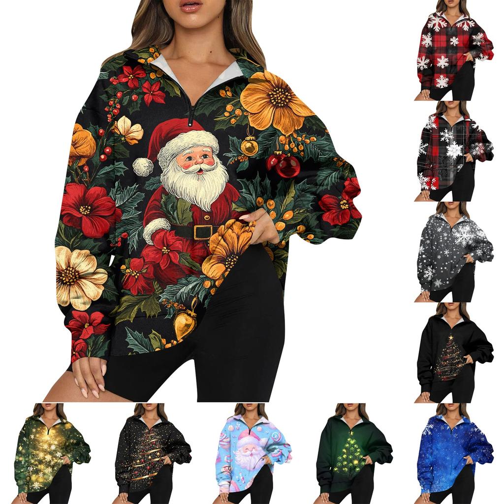 Женская повседневная мода с длинным рукавом и принтом, свободный свитшот на молнии