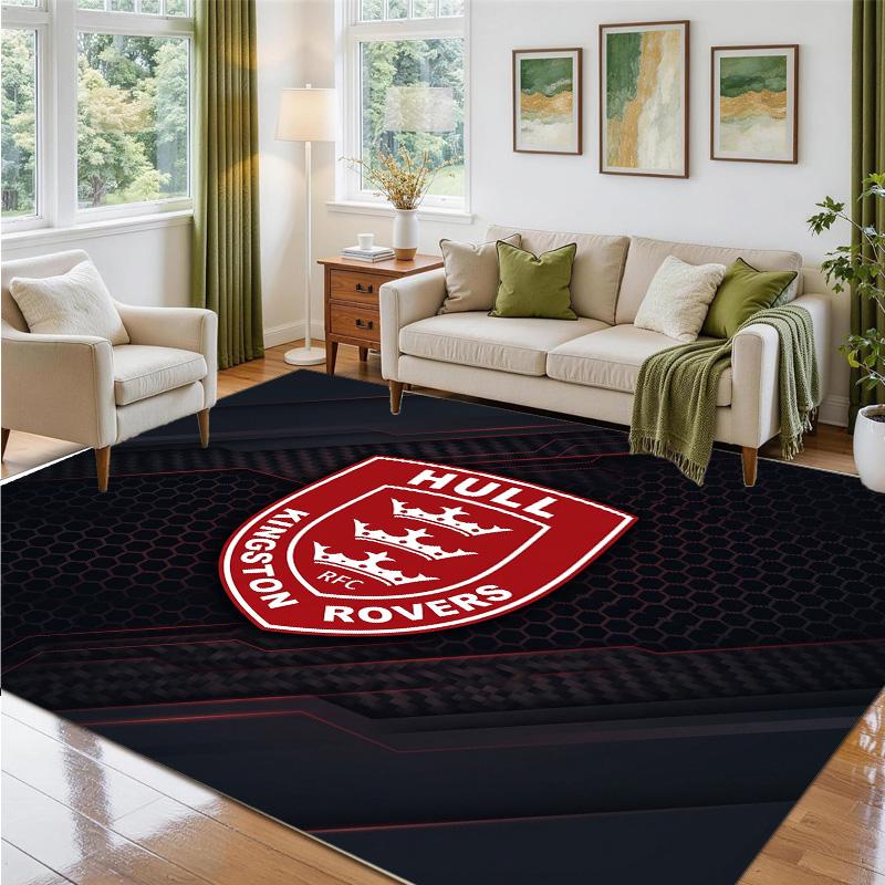 Hull KR Design Crystal Velvet Rug Soft Decorative Mat for Bedroom Entrance