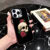 Фиолетово-красный Серебряный Чехол-череп S для iPhone 17,16,15,14,13,12,11 Plus,Pro Max,XS,Цветной Серебряный Покрытый Внутренний Чехол