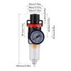 1/4" Air Compressor Filter Regulator Water Pressure Moisture Trap Separator Cleaner Tool