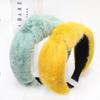 Ornament Faux Fur Hair Accessories Winter Warm Hair Bands Headwear Knot Headbands Plush HairHoop