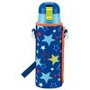 Skater KSDC437605 Direct Drinking Stainless Steel Water Bottle, 470ml, with Bottle Cover, Star Design, Boys
