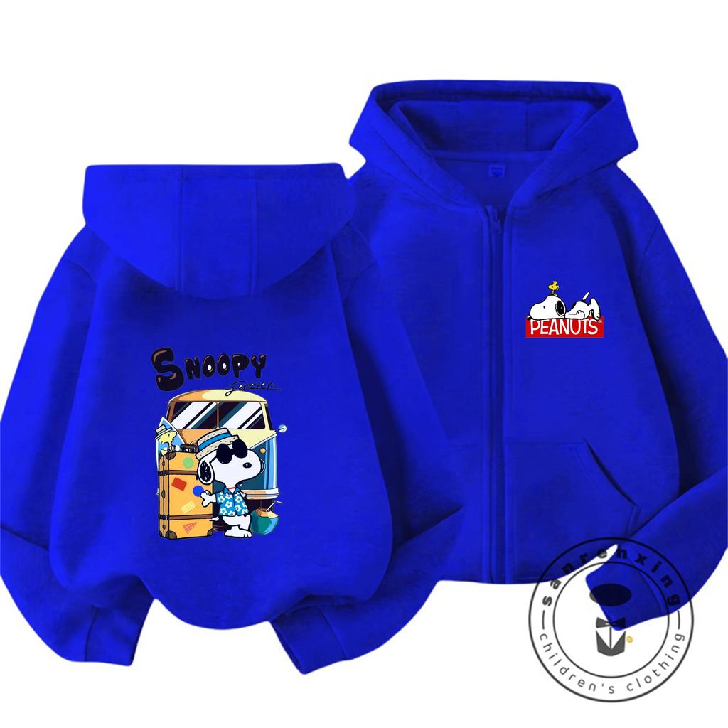 New Arrival Kawaii Zipper Hooded Sweatshirt Cute Cartoon Trendy Kids Hoodie Snoopy Boys Girls 3 14