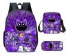 Smiling Critters Cartoon Backpack Shoulder Bag Pencil Case 3-Piece Set, Kids School Bookbag