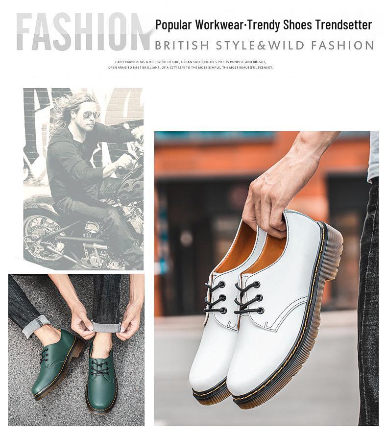 1461 Унисекс Ботинки больших размеров из коровьей кожи в повседневном стиле