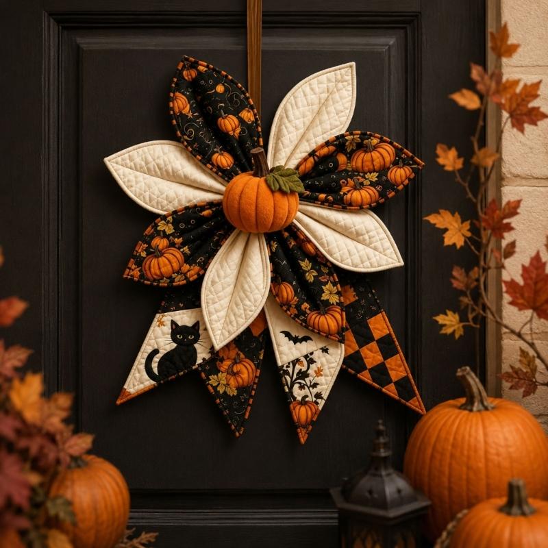 Patchwork Fabric Display Craft Set, DIY Sewing Project for Door Hangers, Wall Panels, and Seasonal Party Styling