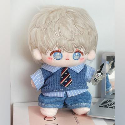 Одежда для куклы 10 см Синий Коричневый Переодевание Игра Кукла Блузка Брюки Костюм Косплей Игра в домик Мини Рубашка Галстук Брюки Набор