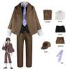 Dazai Osamu Cosplay Anime Bungo Stray Dogs Cosplay Costume Wig Long Jacket Coat Halloween Party Uniform for Men Women