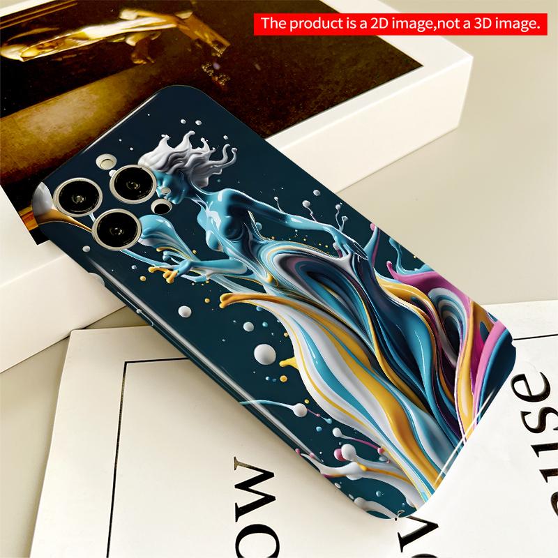 2DFlat Fluid Goddess in Motion All inclusive film hard iPhone case, compatible with iPhone 18 Pro Max 17 16 15 14 13 12 11