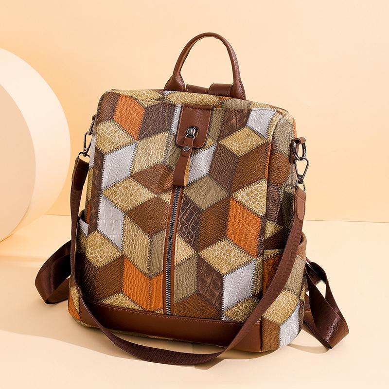 Yogodlns Противоугонный водонепроницаемый женский рюкзак из искусственной кожи, женская дорожная сумка, повседневная школьная сумка для девочек-подростков, сумка для книг с несколькими карманами