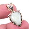 Natural Aquamarine Gemstone 925 Solid Sterling Silver TwoTone Pendant 1.25" U8G52
