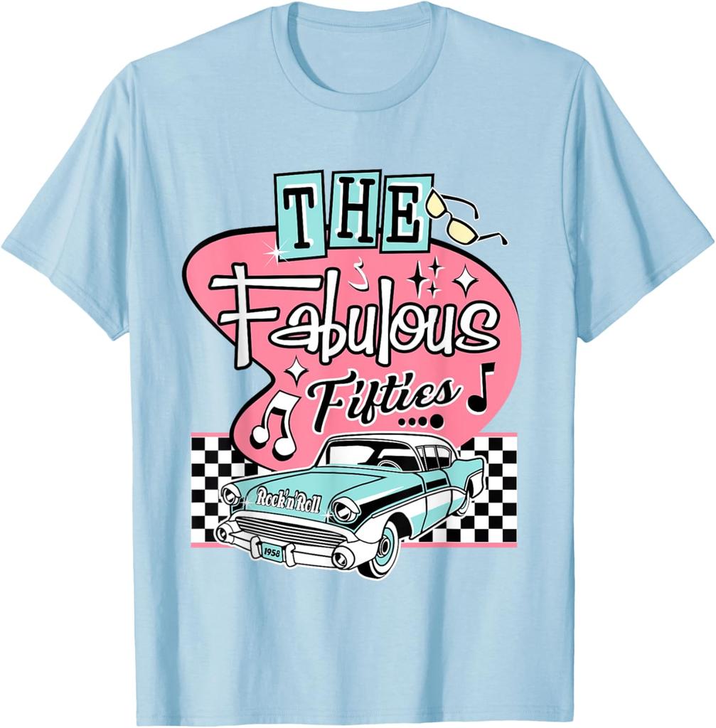 50s Rockabilly Vintage 1950s Clothing For Women Men Sock Hop TShirt