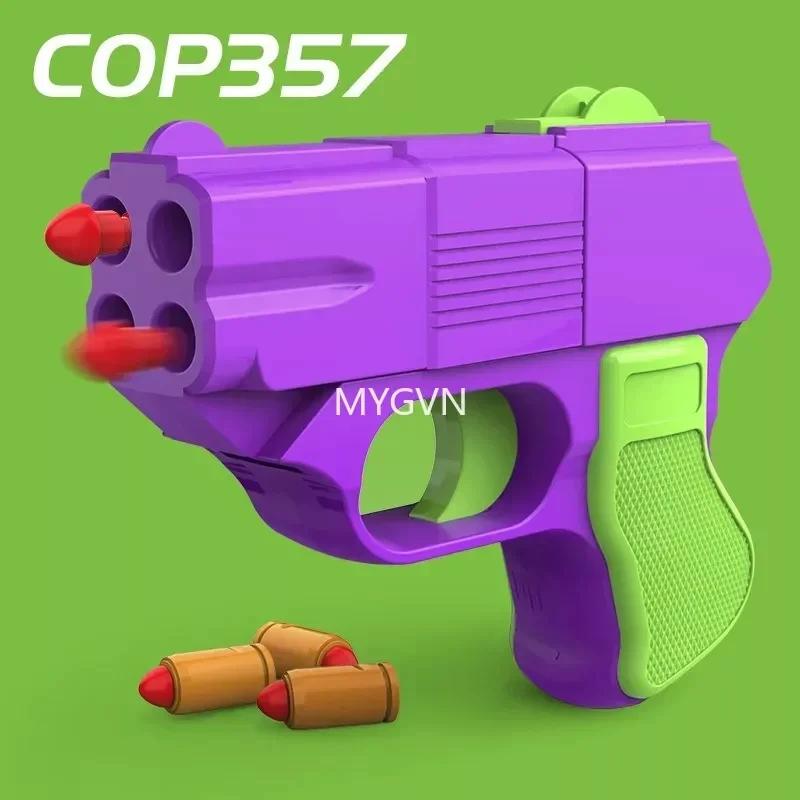 Pistol Soft Bullet Shell Ejection Toy Gun Continuous Shooting Blaster Mini Pistola Air Gun For Adult Boys Birthday Gifts