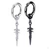 1 Pair Stainless Steel Vintage Style Hoop Stud Male