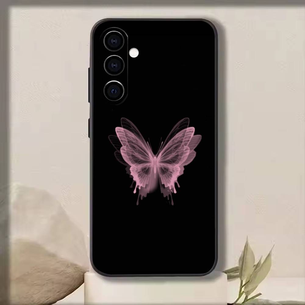Fluorescent Butterfly   Phone Case For Samsung Galaxy A73,A72,A71,A70,A53,A52,A51,Others Soft Black Cover