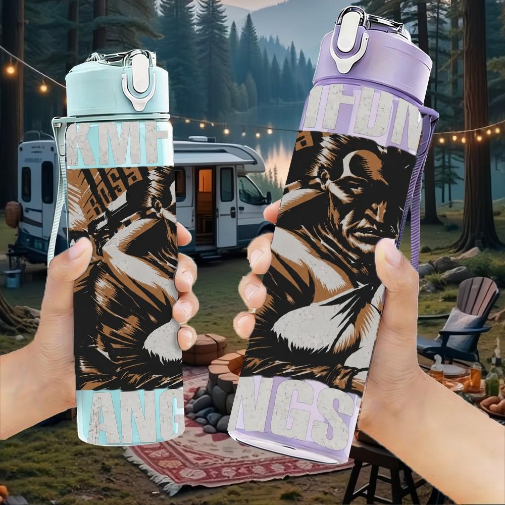 1PC Black Band Group A B C D 750ml sports water bottle leakproof straw lid outdoor office home