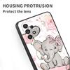 Cute Dumbo Cartoon For Samsung A53 A52 A33 A32 A51 A71 A21S A13 A73 A50 A22 A23 A03 A72 A54 A12 5G Black TPU Phone Case