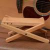 Beech Solid Wood Folding Guitar Pedal Footstool with 3 Levels Height Adjustable Stand Footboard
