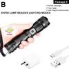 ZK20 Дропшиппинг USB Перезаряжаемый XHP90 COB Мощный Светодиодный Фонарь Масштабируемый Красный Фонарь 18650 26650 Сенсорный Переключатель Фонари