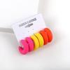 New Korean Multicolored Wide C-Shape Acrylic Hoop Earrings 3 Pair/Set Neon Geometric Moon Earrings Statement Jewelry for Women