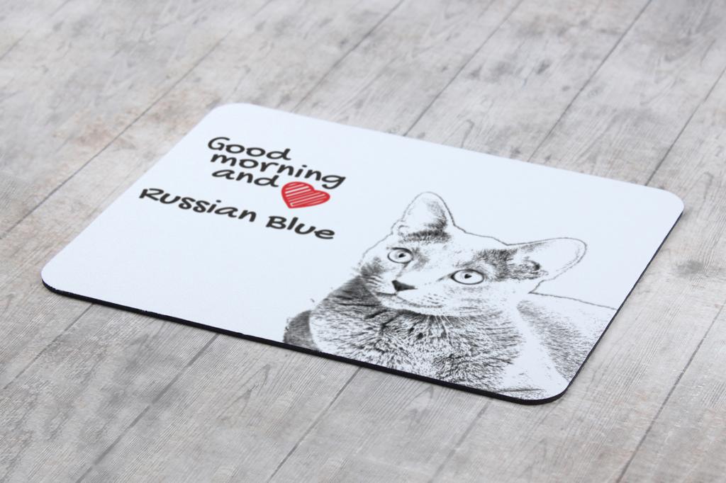 Russian Blue – Mouse pad with print, personalized cat pad | Art-Dog
