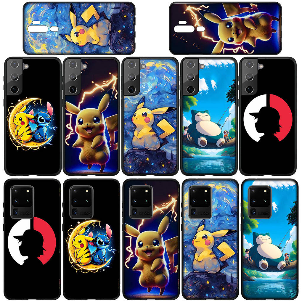 Чехол для iPhone 16 15 Xiaomi Redmi Note 14 13 12 11 Pro Max X 8 9 16e Samsung Galaxy S25 S24 S23 Moto OPPO Huawei Cool Pokemon Go Pikachu Phone Case