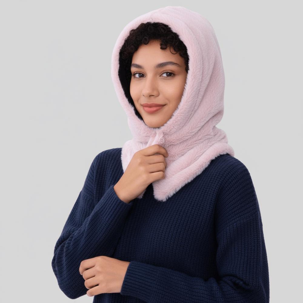 Утолщенная балаклава Шапка Воротник Зимняя Кепка Креативная Шапка с Защитой Ушей Женская/Для Девочек