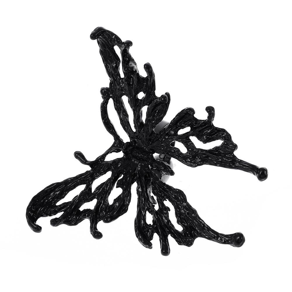 Trendy Non-Fading Hollow Butterfly Ring - Exaggerated Fashion Hand Jewelry