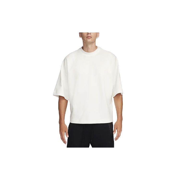 Nike Sportswear Tech Fleece Reimagined Loose-Fit Crew-Neck Short-Sleeve T-Shirt Men Tops White FB8166-133