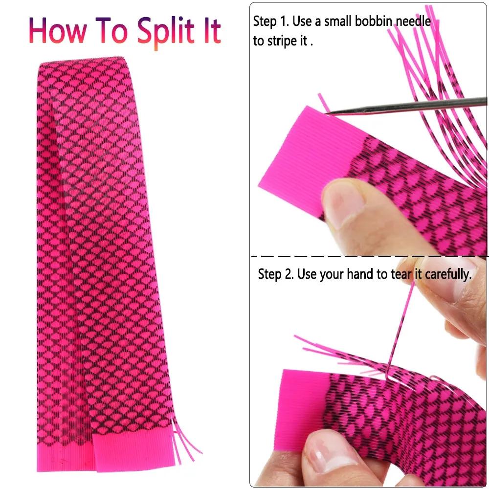 Bimoo 2PCS Silicone Round Grizzly Barred Rubber Legs Fishing Bait Streamer Fly Tying Material Jig Lure Skirt