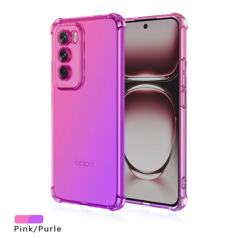 Ударопрочный градиентный чехол из ТПУ с усиленными углами для OPPO Reno 12 Pro G Reno 11 11F Reno12 Защитная крышка Fundas Coque Capa