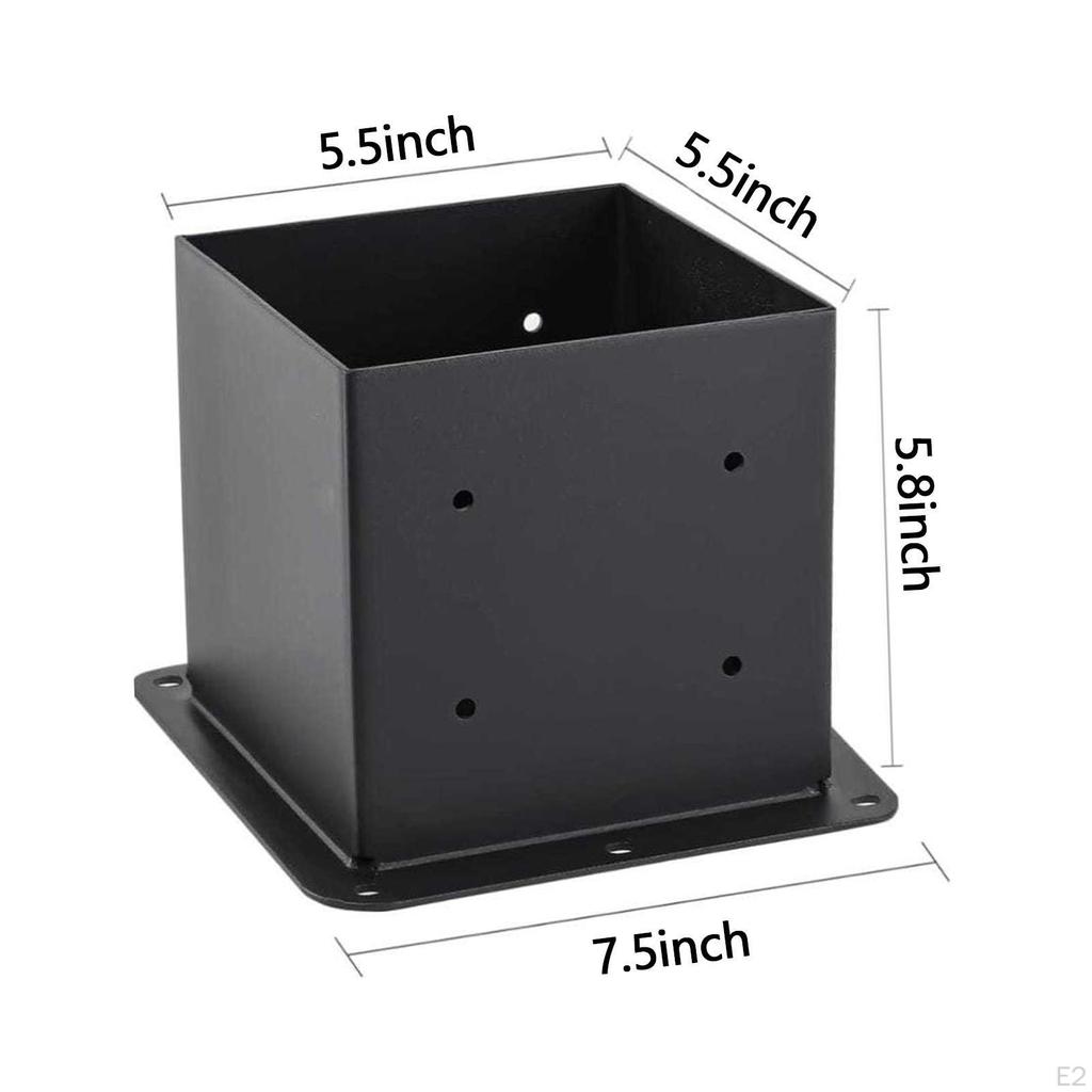 Fence Post Base Flange Anchor Wall Mounted Practical Stable Multipurpose Pergola Bracket for