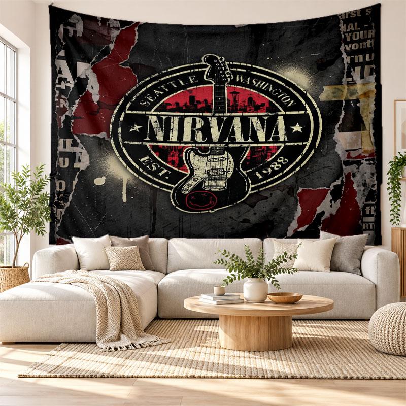Гобелен Nirvana, Настенное панно из мягкой ткани, Декоративный фон для спальни, Домашнее настенное искусство