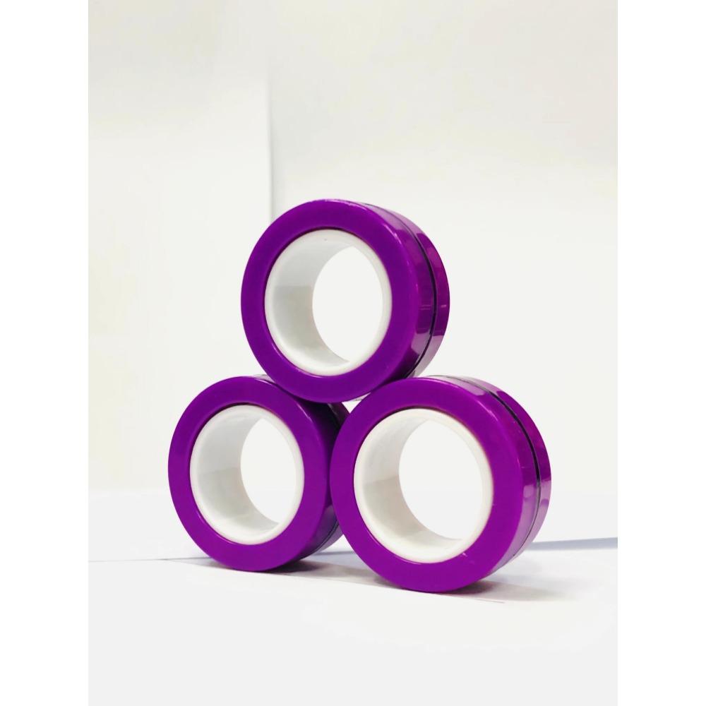 3 шт. Магнитные кольца на пальцы Разноцветный набор спиннеров для снятия стресса и тревоги