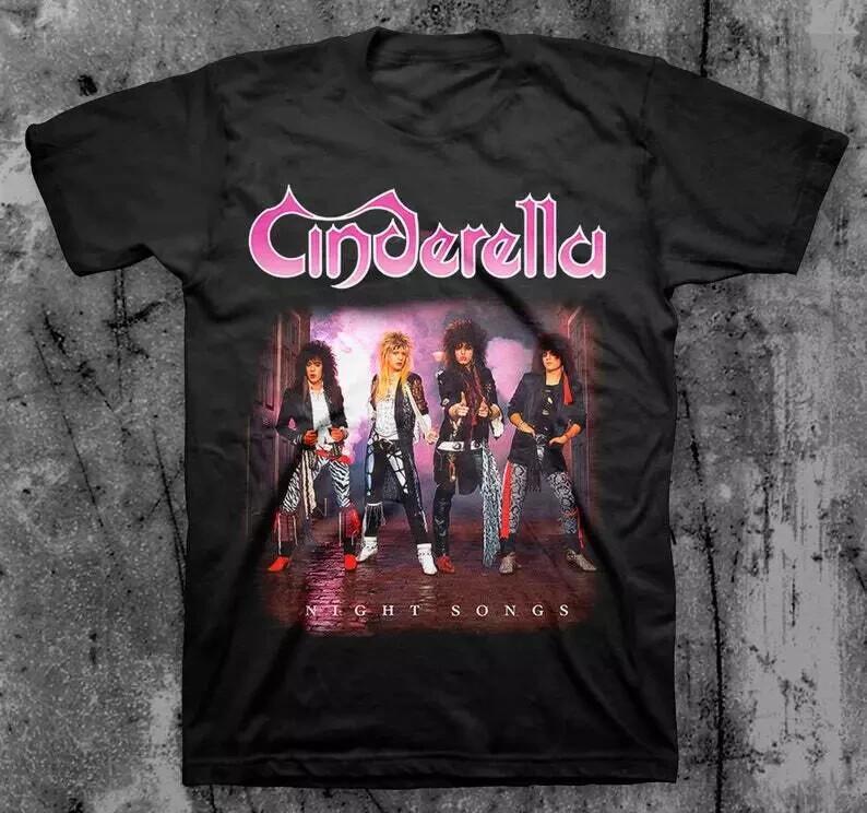 Cinderella Band Night Songs Short Sleeve Black TShirt Unisex T-Shirt