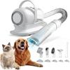 P1 Pro Pet Grooming Kit & Vacuum Suction 99% Pet Hair, Professional Clippers with 5 Proven Grooming Tools for Dogs Cats and Other Animals