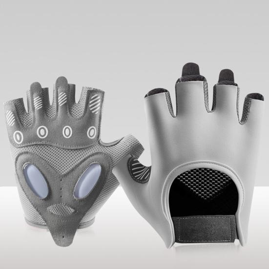 Дышащие перчатки для тренировок для мужчин и женщин, нескользящие перчатки для поднятия тяжестей, тренировок в спортзале, езды на велосипеде, перчатки для фитнеса с полупальцами