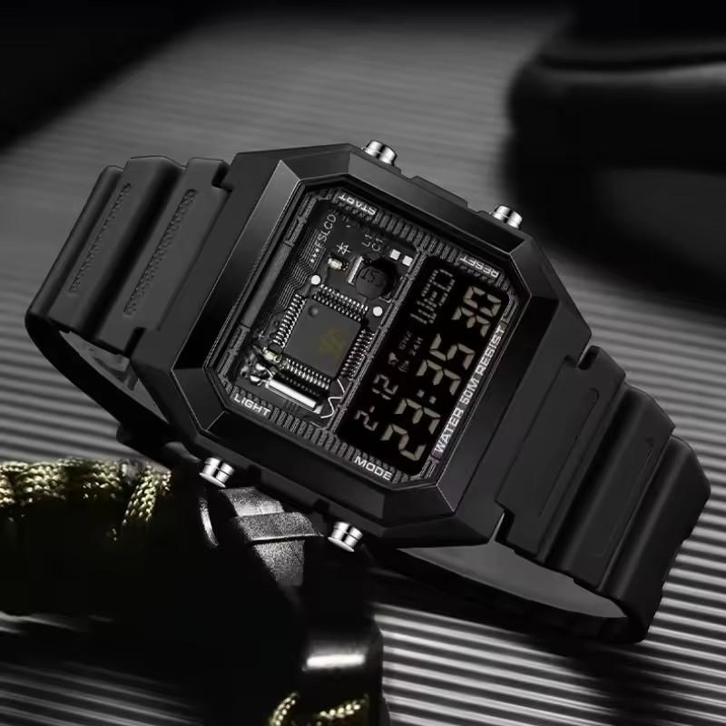 SANDA 6216 Fashion Electronic Watch Men's Military Sports Waterproof Watch Alarm Clock Stopwatch Men's LED Digital Men's Watches