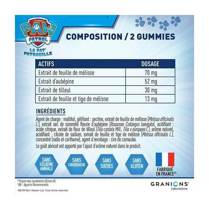 Granions kid gummies sommeil pat patrouille 60 unités