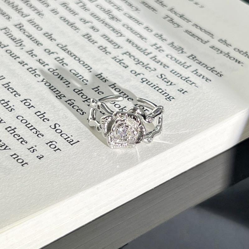 Thorns Garden Simple Plain Ring Neutral Wind Astral Geometric Ring Female Personality Fashion Niche Design Sense Ring Tide