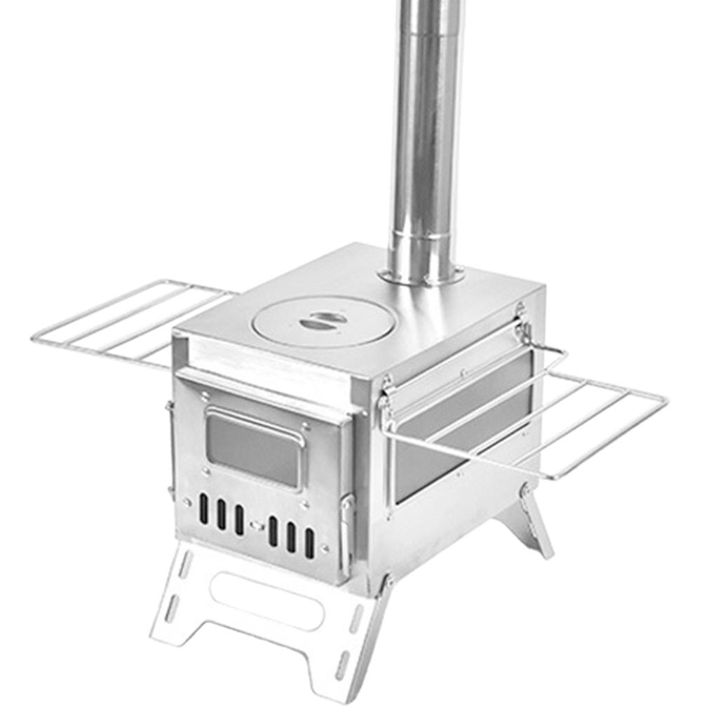 Открытый кемпинг дровяная печь дровяная горелка складной обогреватель из нержавеющей стали с палаткой огонь
