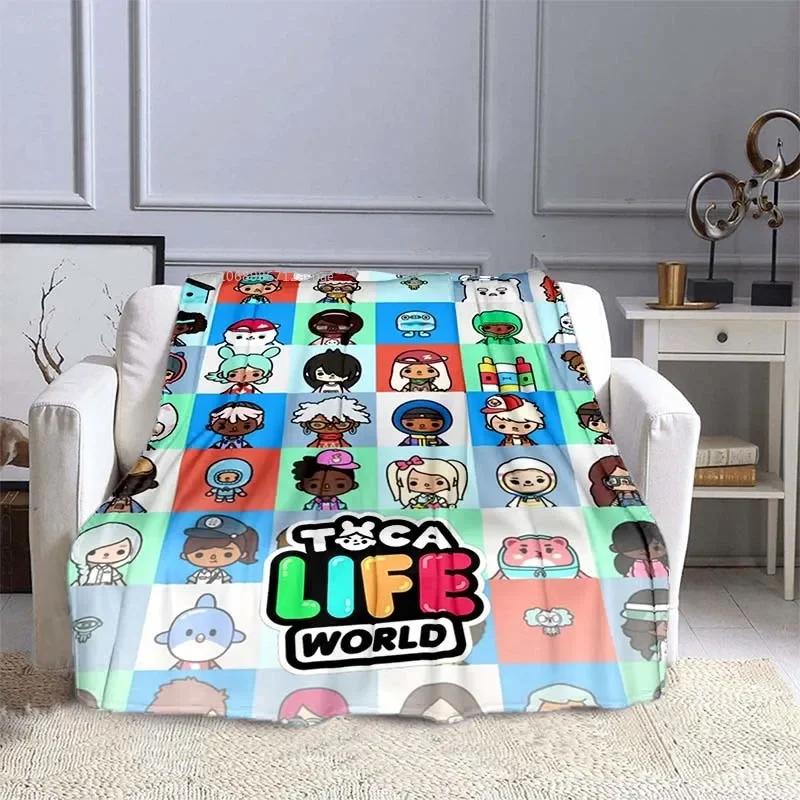 Toca Bocas Плед Плед-покрывало Детский Мультяшный Игровой Флисовый Плед Мягкое Покрытие Теплые Покрывала для Кроватей Дивана Путешествий