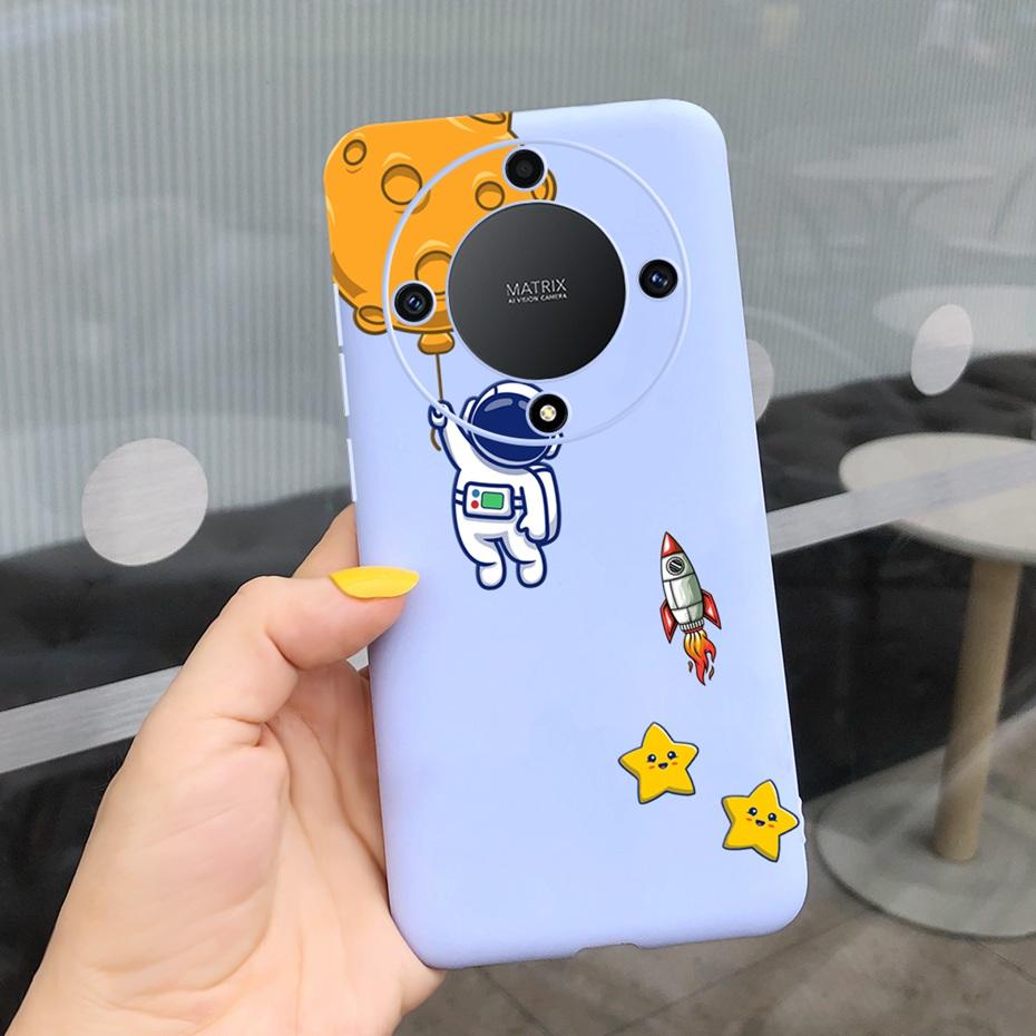 Чехол для телефона For Honor X9a с модным узором «Перо и облако» Для Honor X9a 5G X 9a ROM-NX1 Конфетный цвет Мягкий силикон ТПУ Задняя крышка
