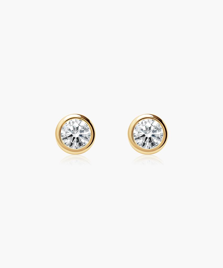 Серьги Mcel 14K Moa с безелем и кубическим цирконием