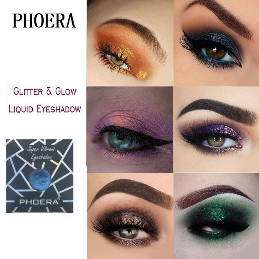 Shadow Palette PHOERA 12 Colors Matte Shimmer Glitter Glow Mini Waterproof Diamond TSLM2, 02 02, 1pc