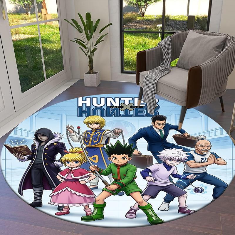 Ковер с круглым ворсом Hunter X Hunter Ковер для гостиной, спальни, дивана, игровой комнаты Декор Нескользящий коврик для пола