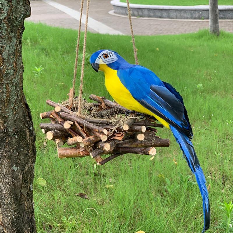 Simulation Parrot Garden Decoration Creative Lawn Figurine Ornament Animal Bird Outdoor Garden Party Prop Decoration