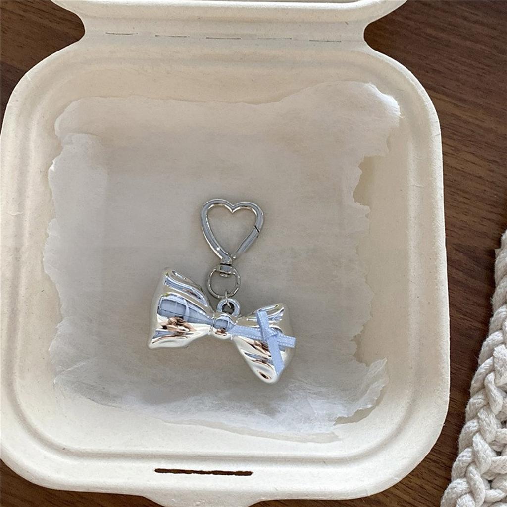Elegant Bows-Tie Keychain Bowknot Charm Butterfly Knot Keyring Detachable Phone Lanyard Ornament for Fashionable Women