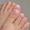 Girls Foot Nails Tips Toe Nails Full Cover Fake Toenails Short French