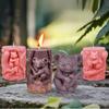 Koala Stump Shape Silicone Candle Molds Pinecone Squirrel Pillar Resin Making Animal Bear Gypsum Moulds Leaf Tree Cylinder Gifts